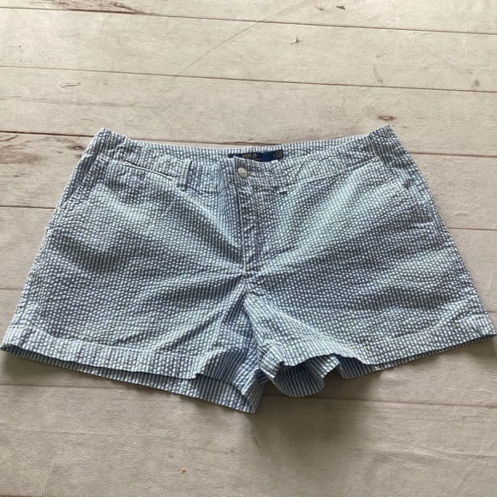 Ralph Lauren Blue Label Light Blue Seersucker Women’s Shorts